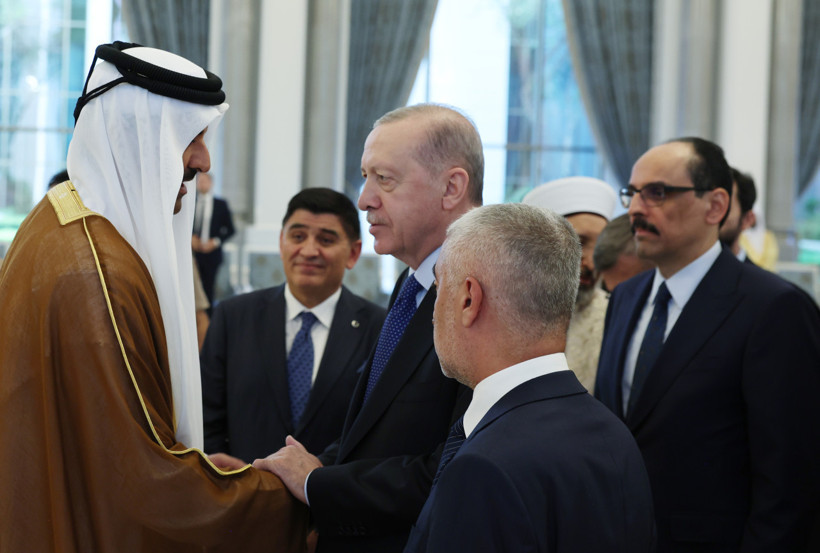 Cumhurbaşkanı Erdoğan Katar'da! Taziye ziyaretinde bulundu