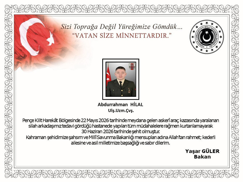 Pençe-Kilit Harekatı bölgesindeki araç kazasında yaralanmıştı! Askerden acı haber geldi